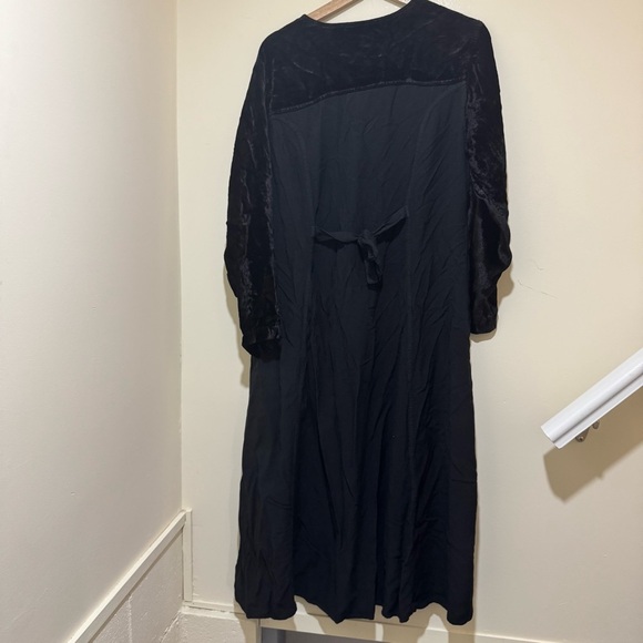 Women’s Vintage 90’s Witchy Velvet Floral Embroidered Button Down Dress 1 Size - Picture 7 of 16